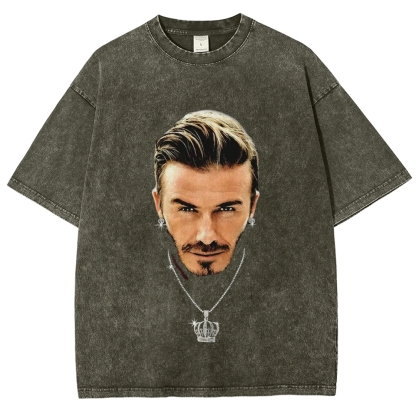 Unisex-Adult Ultra Cotton Washed T-Shirt Graphic BECKHAM TEE 