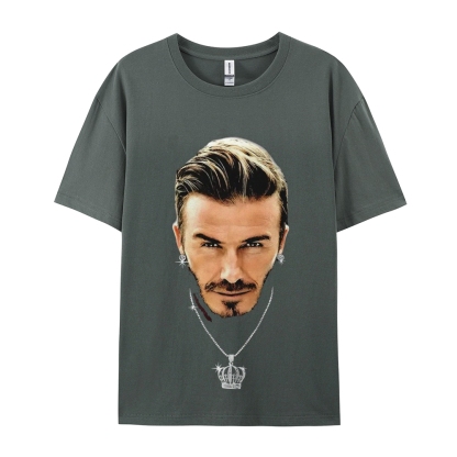 Unisex-Adult Ultra Cotton Washed T-Shirt Graphic BECKHAM TEE 