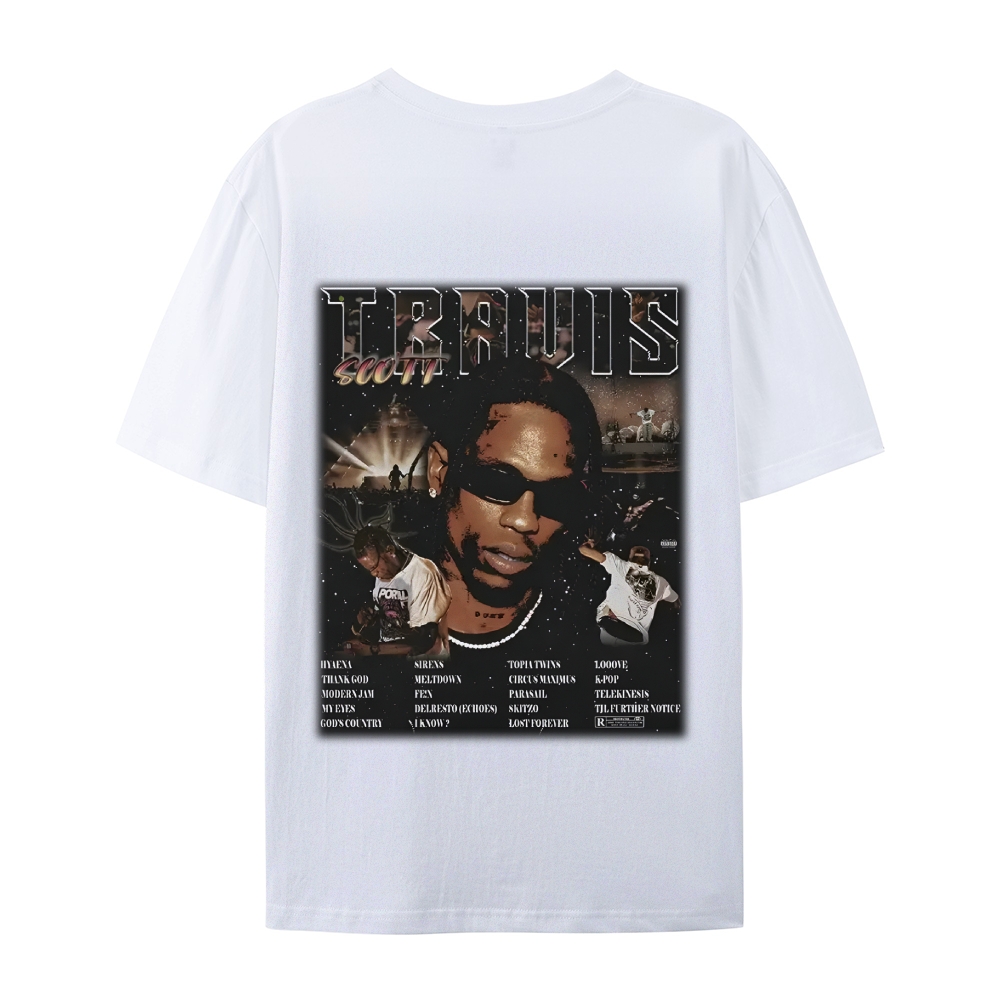 Unisex-Adult Ultra Cotton Washed T-Shirt Graphic TRAVIS SCOTT UTOPIA TEE 