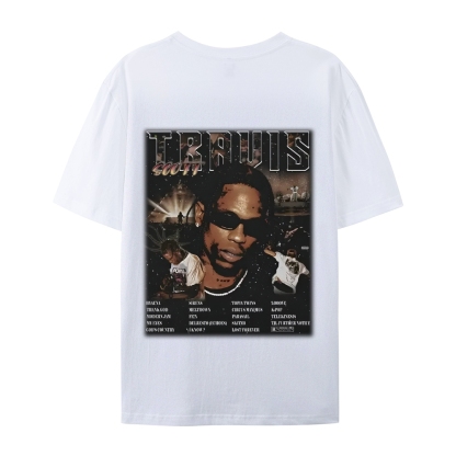 Unisex-Adult Ultra Cotton Washed T-Shirt Graphic TRAVIS SCOTT UTOPIA TEE 