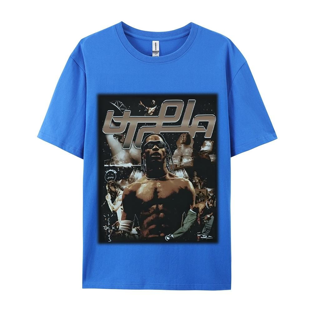 Unisex-Adult Ultra Cotton Washed T-Shirt Graphic TRAVIS SCOTT UTOPIA TEE 