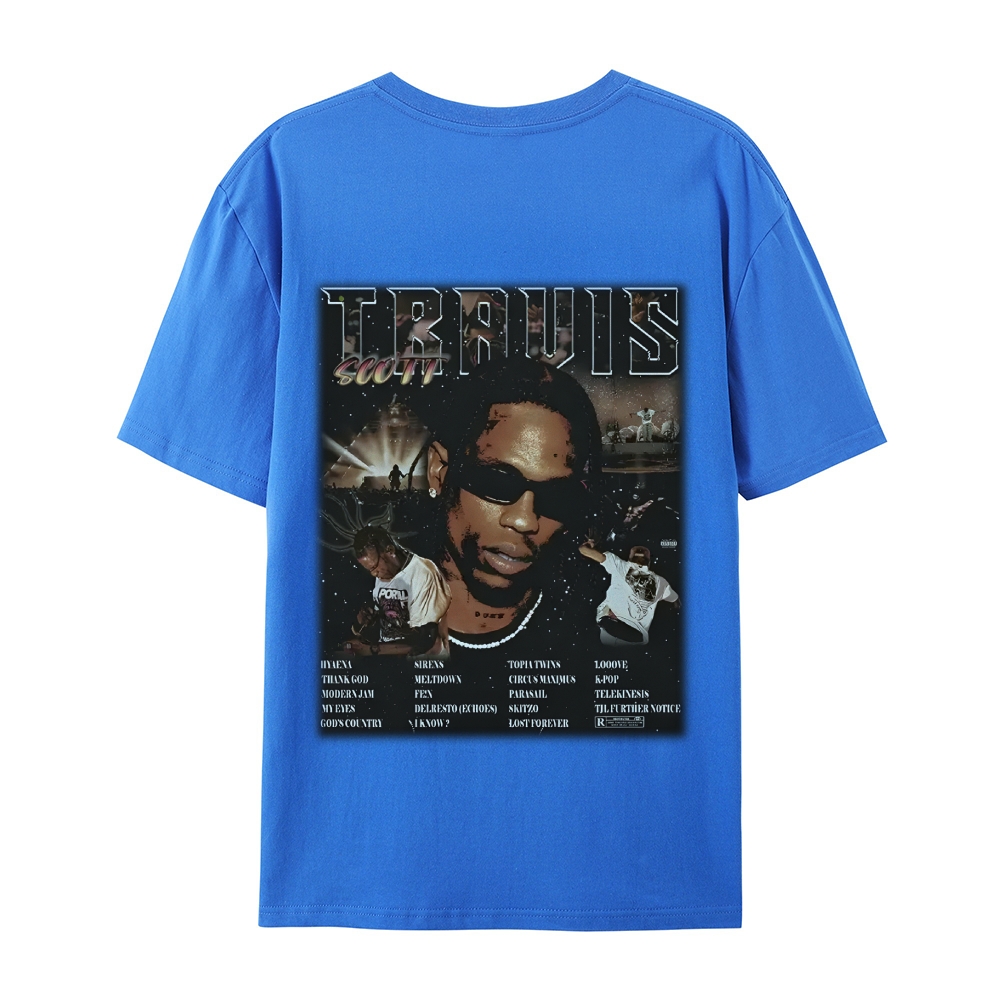 Unisex-Adult Ultra Cotton Washed T-Shirt Graphic TRAVIS SCOTT UTOPIA TEE 