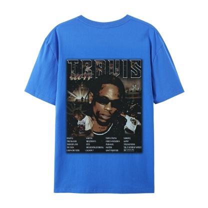 Unisex-Adult Ultra Cotton Washed T-Shirt Graphic TRAVIS SCOTT UTOPIA TEE 