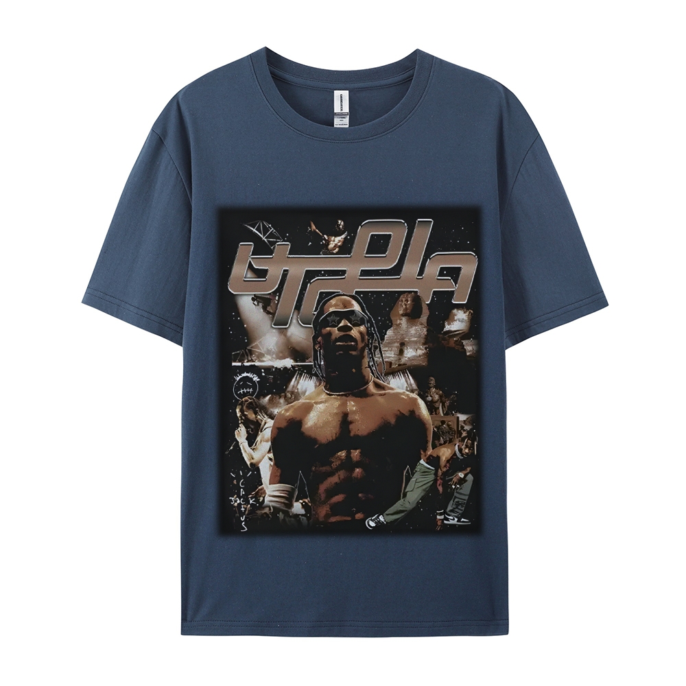 Unisex-Adult Ultra Cotton Washed T-Shirt Graphic TRAVIS SCOTT UTOPIA TEE 