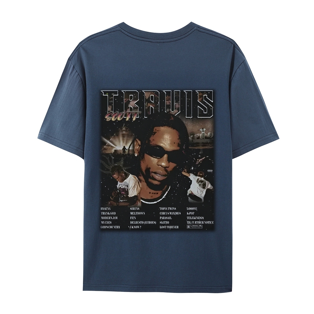 Unisex-Adult Ultra Cotton Washed T-Shirt Graphic TRAVIS SCOTT UTOPIA TEE 