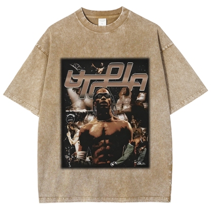Unisex-Adult Ultra Cotton Washed T-Shirt Graphic TRAVIS SCOTT UTOPIA TEE 