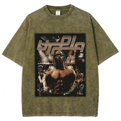 Unisex-Adult Ultra Cotton Washed T-Shirt Graphic TRAVIS SCOTT UTOPIA TEE 