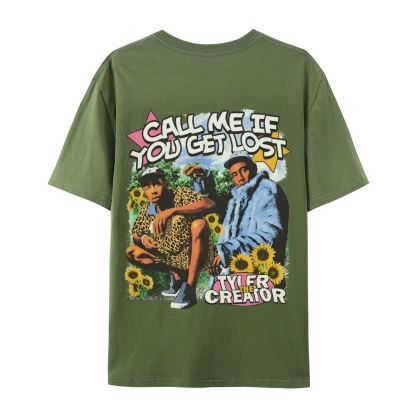 Unisex-Adult Ultra Cotton Washed T-Shirt Graphic CALL ME WHEN YOU GET LOST TEE 