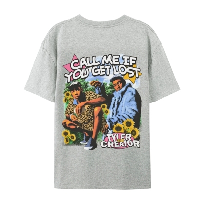 Unisex-Adult Ultra Cotton Washed T-Shirt Graphic CALL ME WHEN YOU GET LOST TEE 