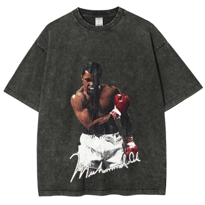 Unisex-Adult Ultra Cotton Washed T-Shirt Graphic Ali TEE 