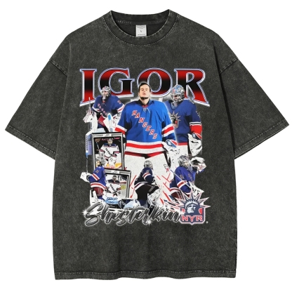 Unisex-Adult Ultra Cotton Washed T-Shirt Graphic IGOR SHESTERKIN TEE 