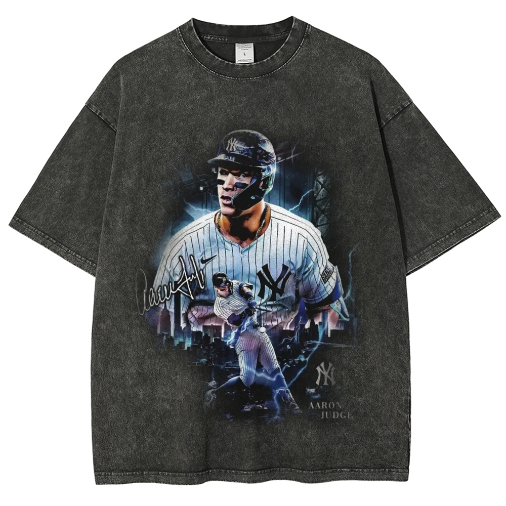 Unisex-Adult Ultra Cotton Washed T-Shirt Graphic AARON JUDGE V2 TEE 