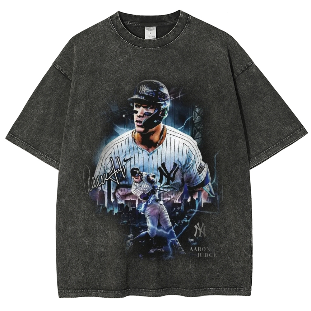 Unisex-Adult Ultra Cotton Washed T-Shirt Graphic AARON JUDGE V2 TEE