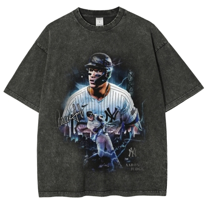 Unisex-Adult Ultra Cotton Washed T-Shirt Graphic AARON JUDGE V2 TEE 