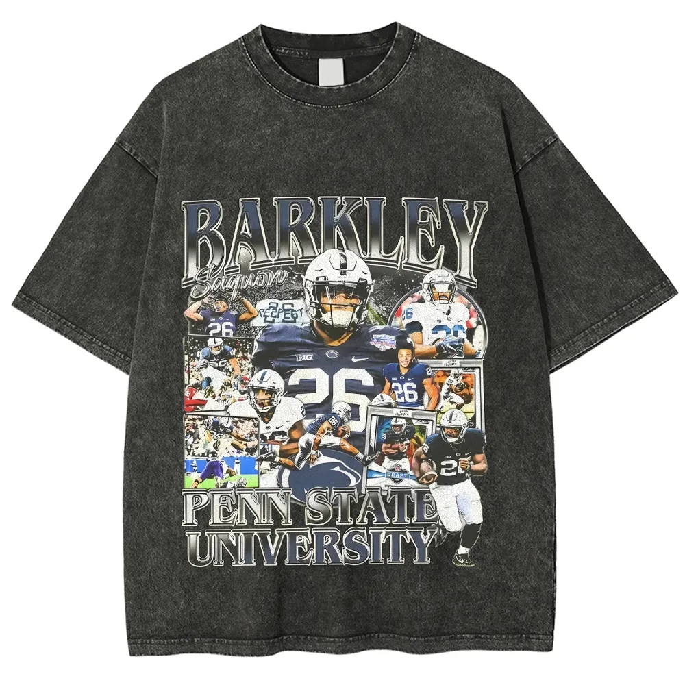 T-Shirt SAQUON BARKLEY - PENN STATE TEE Ultra Cotton Washed | TIDESENCE