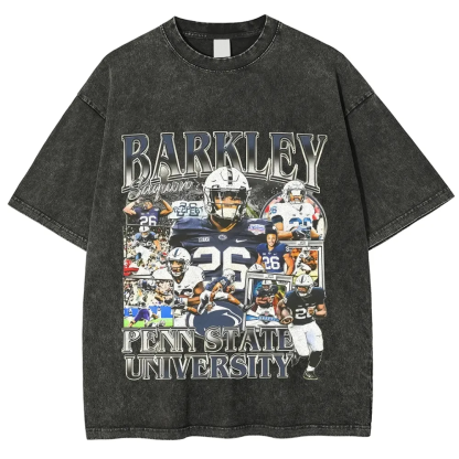 T-Shirt SAQUON BARKLEY - PENN STATE TEE Ultra Cotton Washed | TIDESENCE