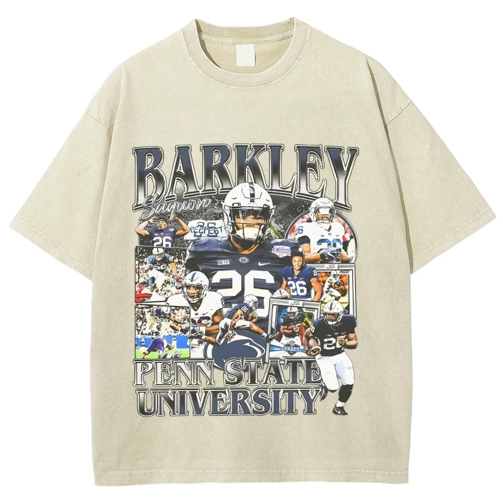 T-Shirt SAQUON BARKLEY - PENN STATE TEE Ultra Cotton Washed | TIDESENCE