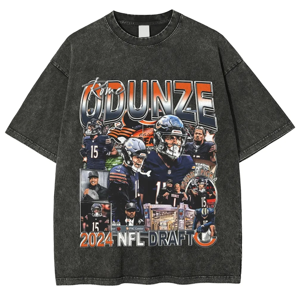 T-Shirt ROME ODUNZE - BEARS Graphic TEE Unisex-Adult Washed | TIDESENCE