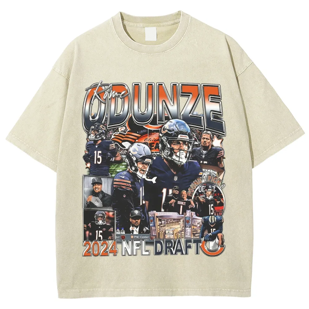 T-Shirt ROME ODUNZE - BEARS Graphic TEE Unisex-Adult Washed | TIDESENCE