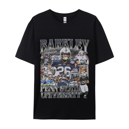 Unisex-Adult Ultra Cotton Washed T-Shirt Graphic SAQUON BARKLEY - PENN STATE TEE 