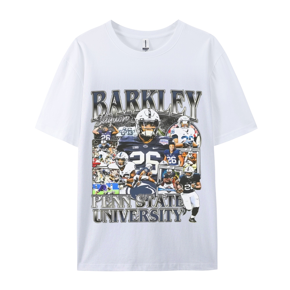 Unisex-Adult Ultra Cotton Washed T-Shirt Graphic SAQUON BARKLEY - PENN STATE TEE 