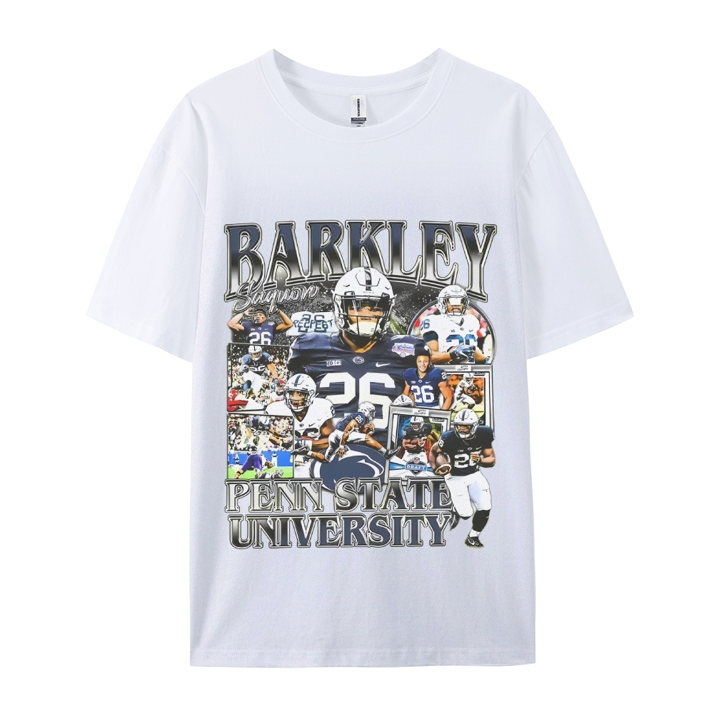 Unisex-Adult Ultra Cotton Washed T-Shirt Graphic SAQUON BARKLEY - PENN STATE TEE 