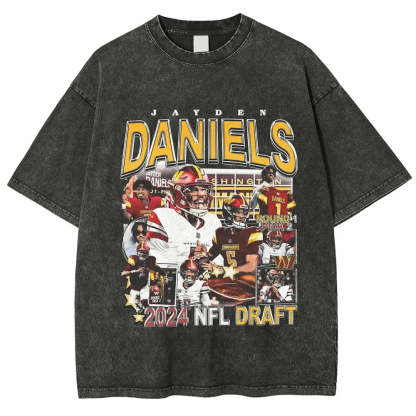 T-Shirt JAYDEN DANIELS - COMMANDERS TEE Ultra Cotton Washed | TIDESENCE