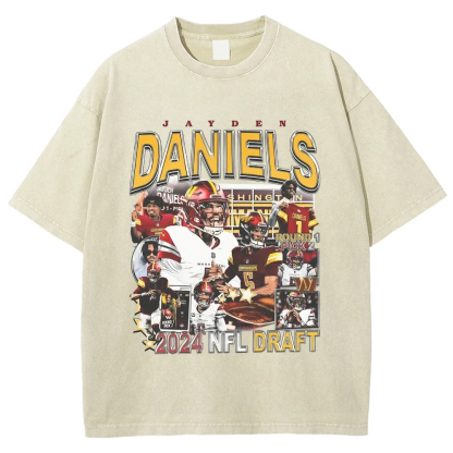 T-Shirt JAYDEN DANIELS - COMMANDERS TEE Ultra Cotton Washed | TIDESENCE