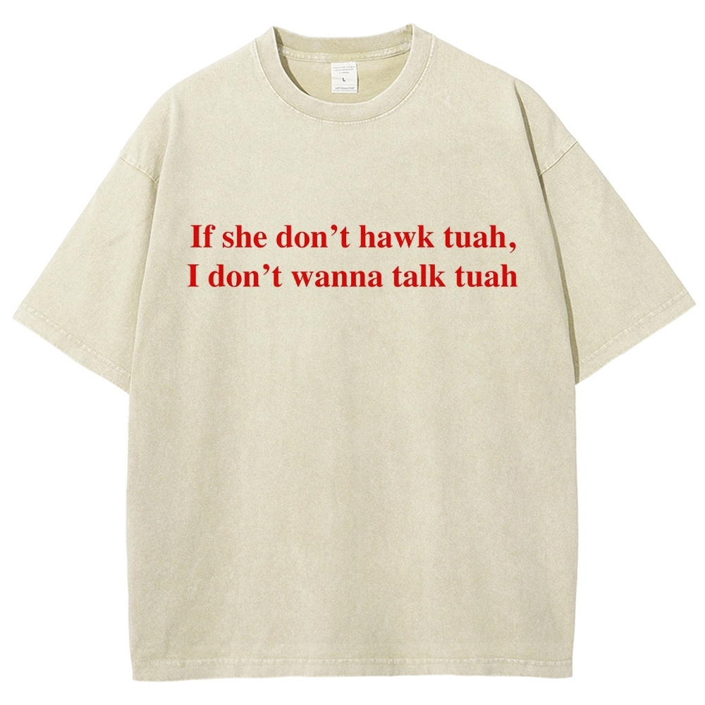 Unisex-Adult Ultra Cotton Washed T-Shirt Graphic HAWK TUAH V2 TEE