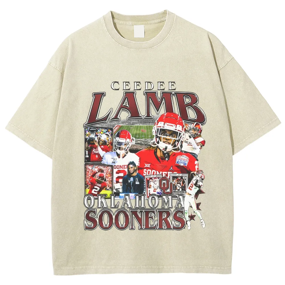 T-Shirt CEEDEE LAMB - OKLAHOMA Unisex-Adult Cotton Washed | TIDESENCE
