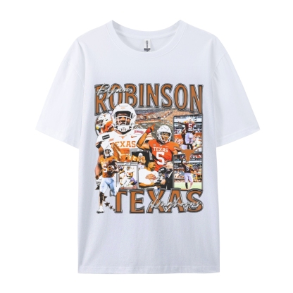 Unisex-Adult Ultra Cotton Washed T-Shirt Graphic BIJAN ROBINSON - TEXAS TEE 