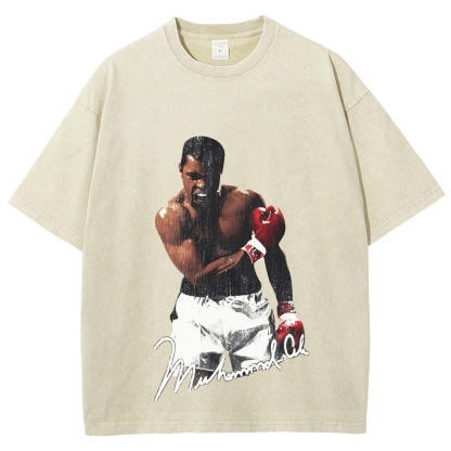 Unisex-Adult Ultra Cotton Washed T-Shirt Graphic Ali TEE 