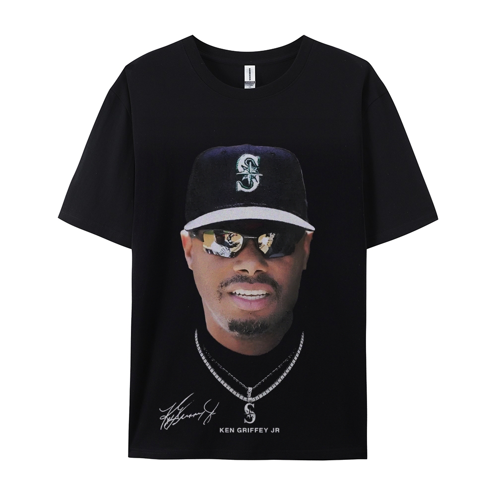 Unisex-Adult Ultra Cotton Washed T-Shirt Graphic KEN GRIFFEY JR TEE 