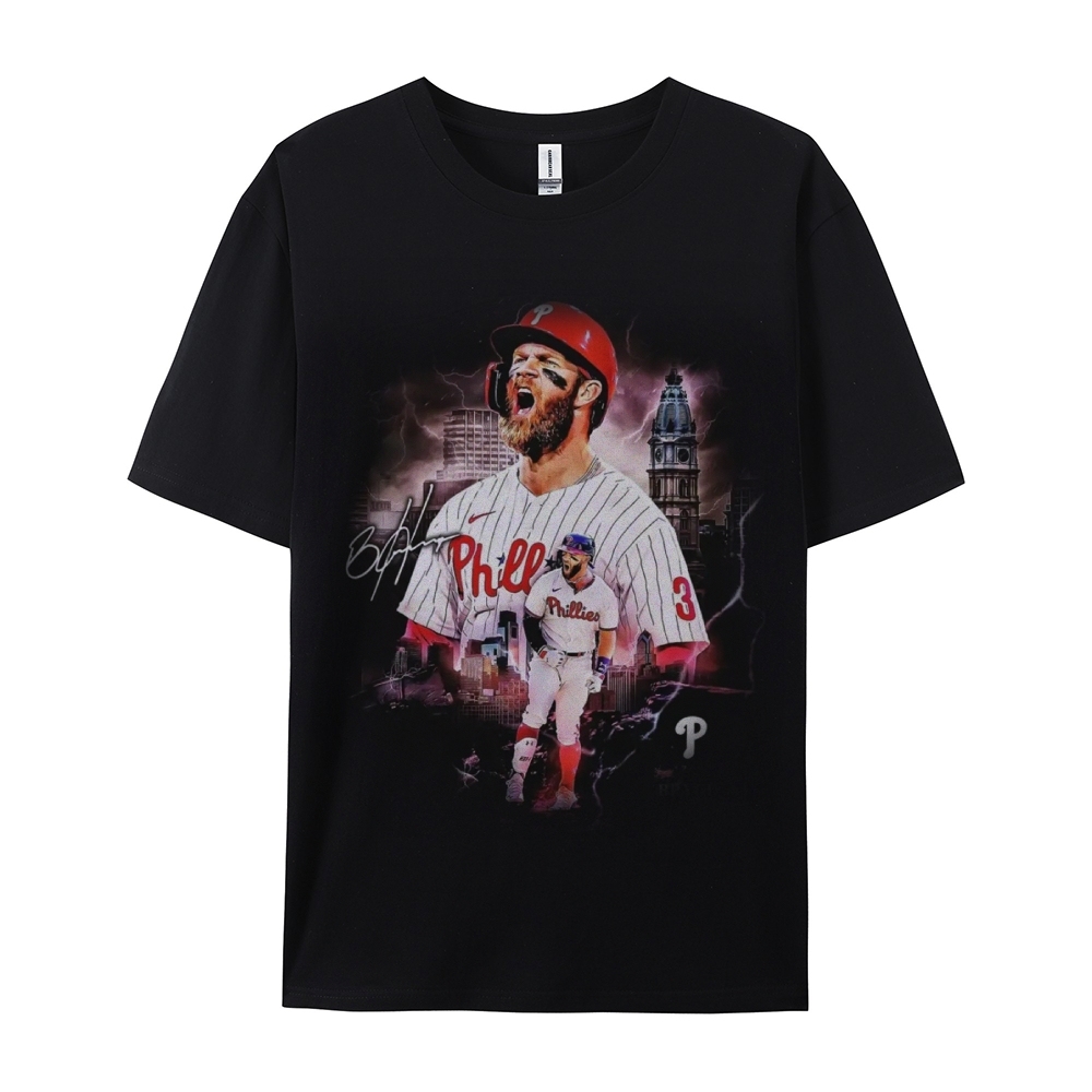 Unisex-Adult Ultra Cotton Washed T-Shirt Graphic BRYCE HARPER V2 TEE 
