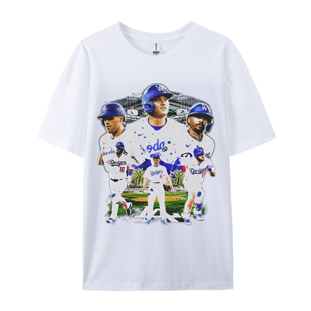 Unisex-Adult Ultra Cotton Washed T-Shirt Graphic  2024 DODGERS TEE 