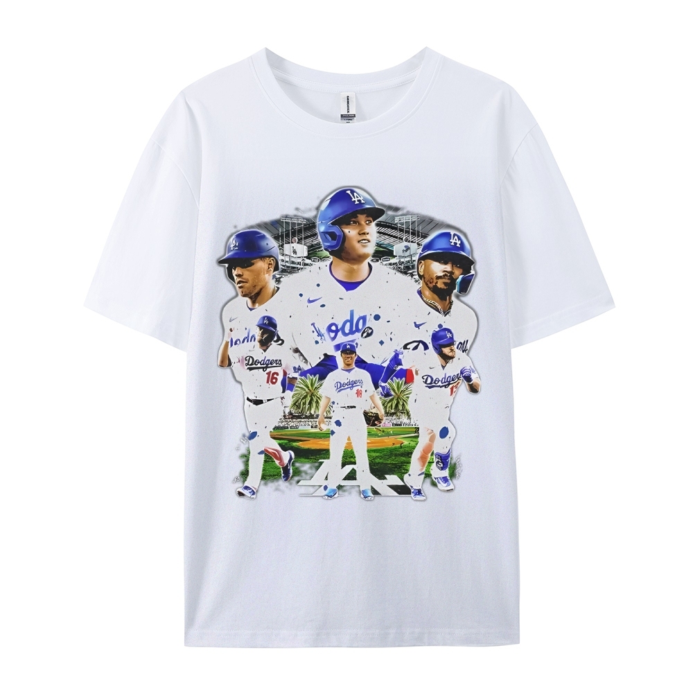 Unisex-Adult Ultra Cotton Washed T-Shirt Graphic  2024 DODGERS TEE 