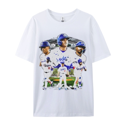 Unisex-Adult Ultra Cotton Washed T-Shirt Graphic  2024 DODGERS TEE 