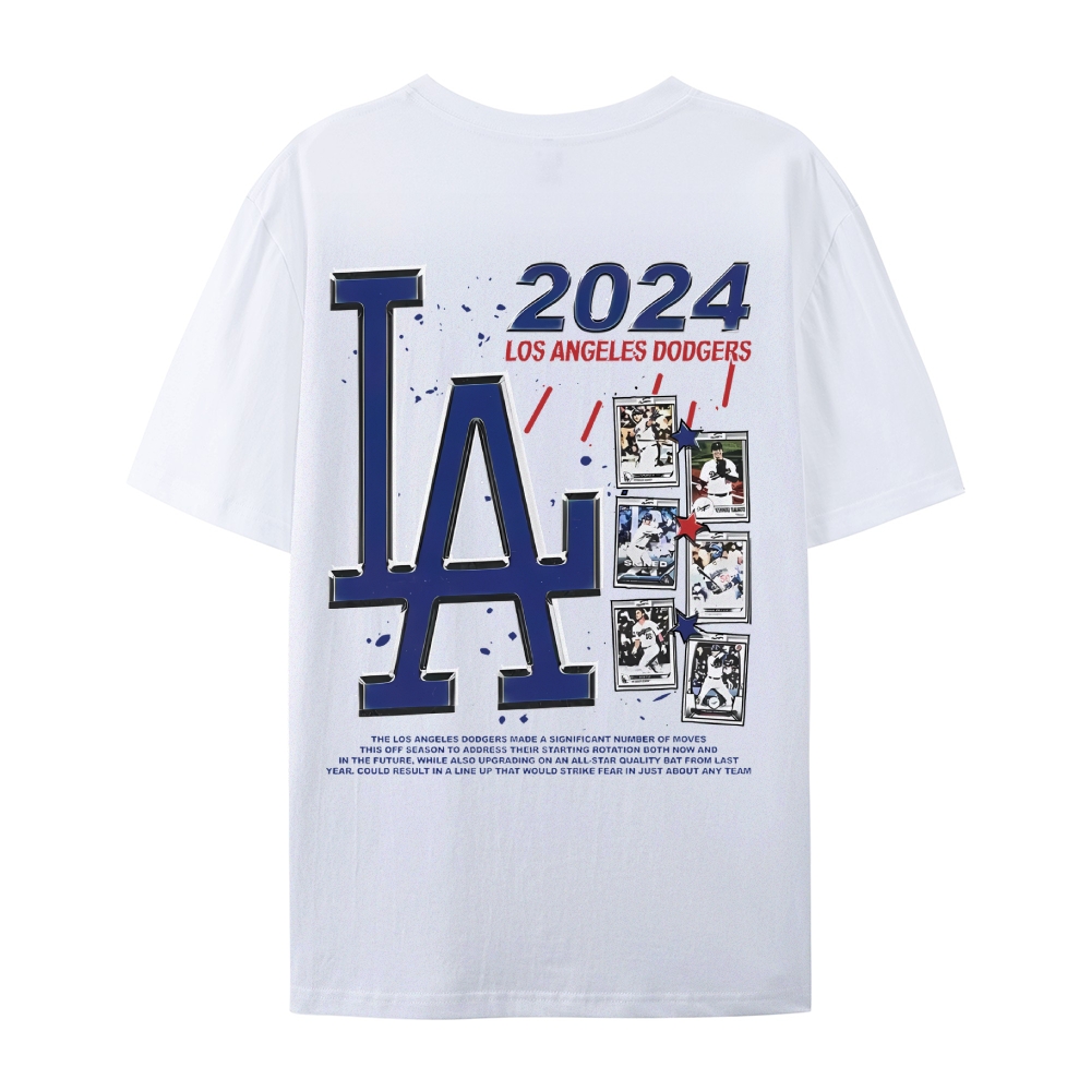 Unisex-Adult Ultra Cotton Washed T-Shirt Graphic  2024 DODGERS TEE 
