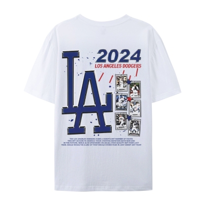 Unisex-Adult Ultra Cotton Washed T-Shirt Graphic  2024 DODGERS TEE 