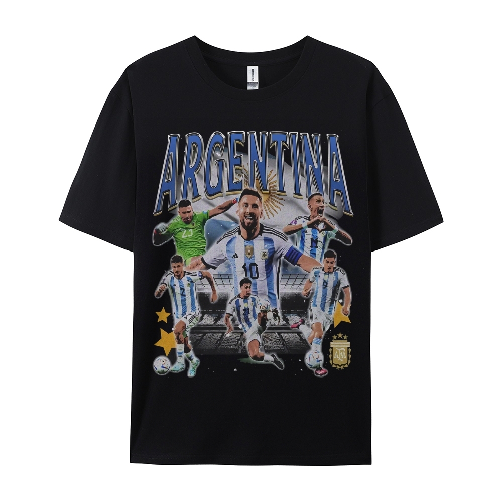 Unisex-Adult Ultra Cotton Washed T-Shirt Graphic 2024 ARGENTINA TEE 