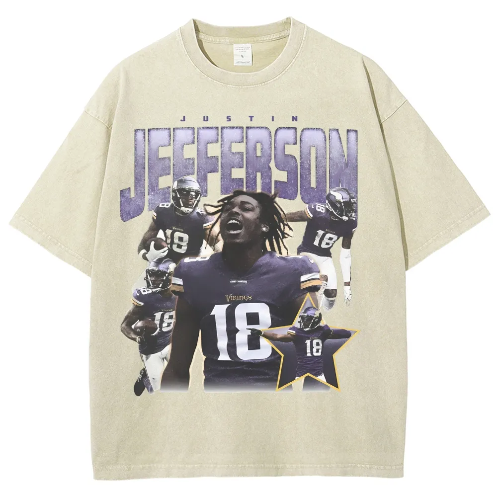 T-Shirt JEFFERSON Graphic Unisex-Adult Ultra Cotton Washed | TIDESENCE