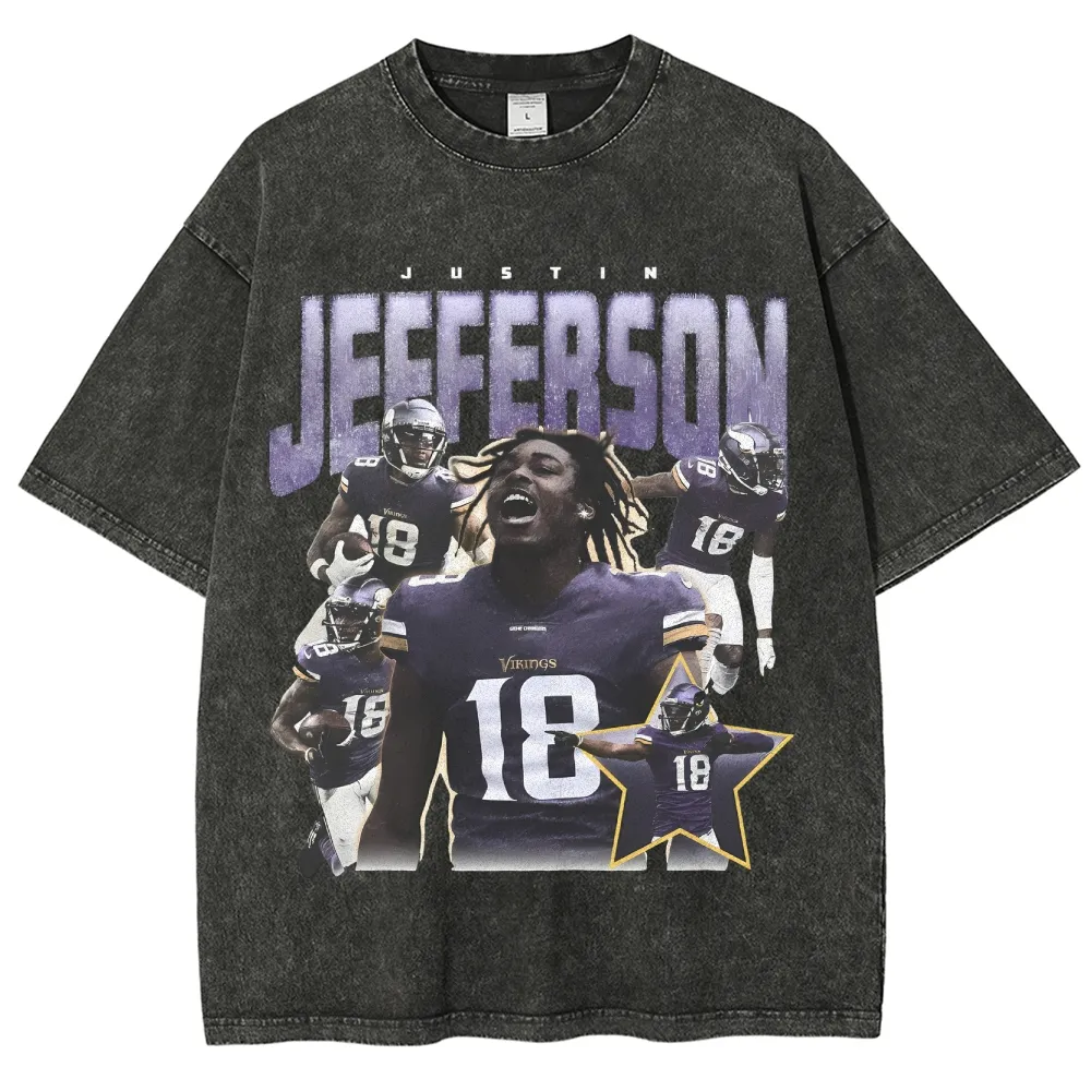 T-Shirt JEFFERSON Graphic Unisex-Adult Ultra Cotton Washed | TIDESENCE