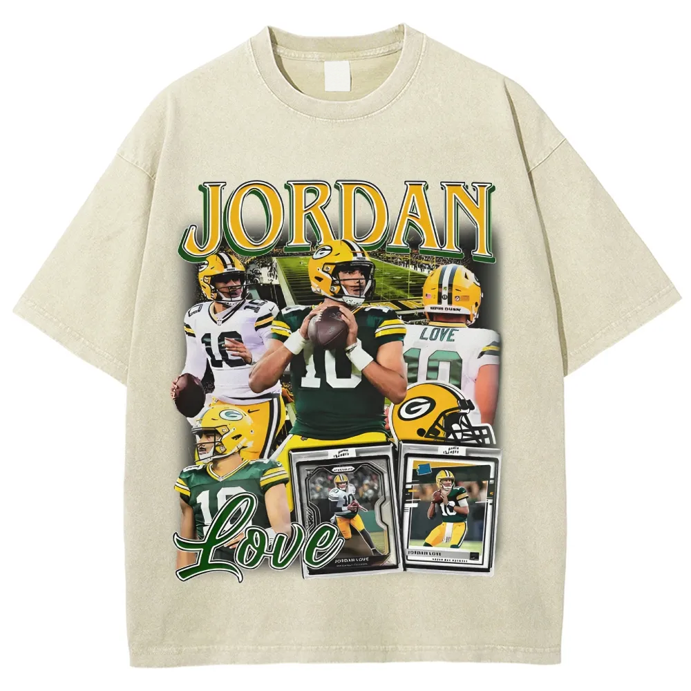 T-Shirt JORDAN LOVE Graphic TEE Unisex-Adult Cotton Washed | TIDESENCE