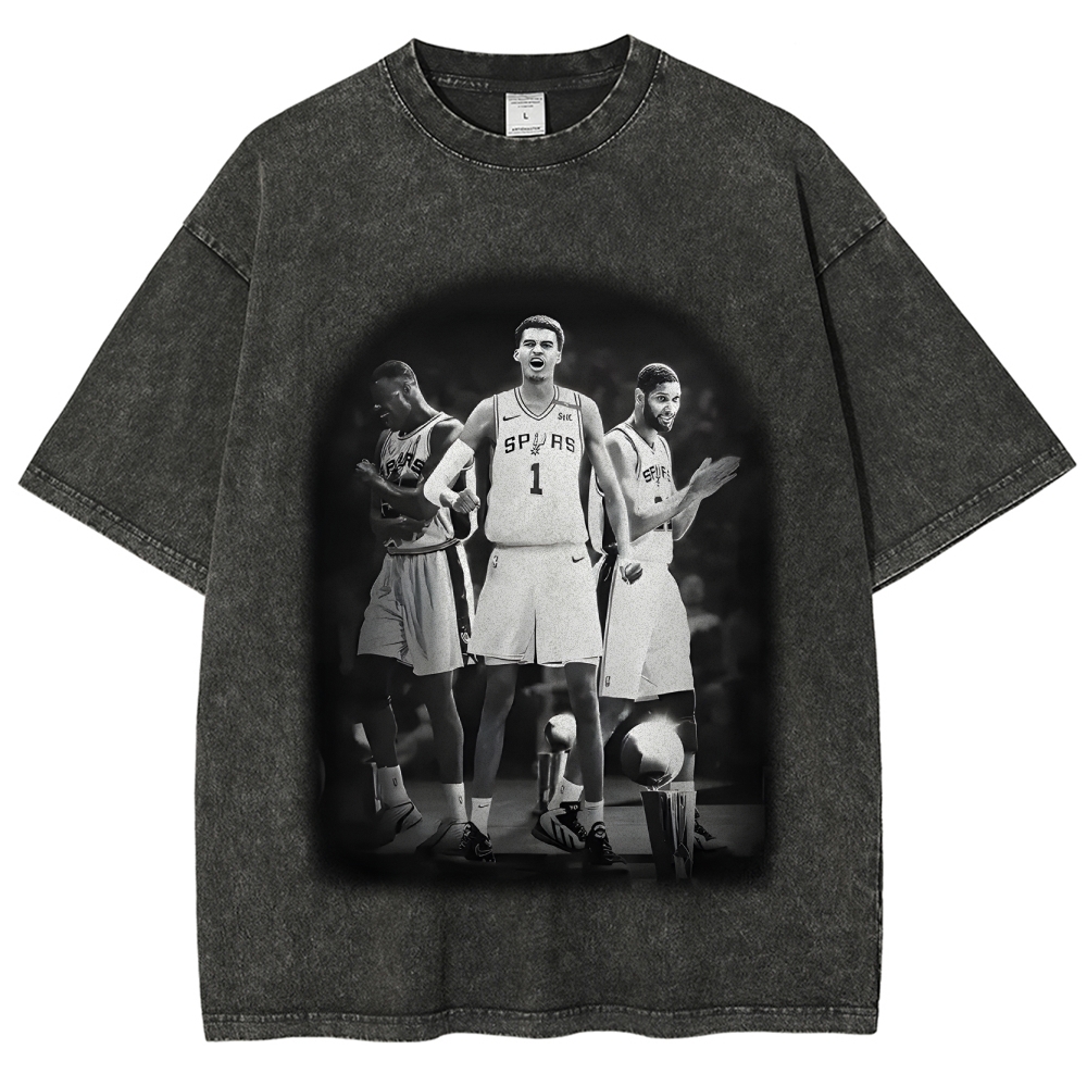 Unisex-Adult Ultra Cotton Washed T-Shirt Graphic  SPURS WEMBY TEE 