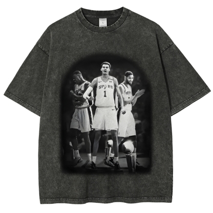 Unisex-Adult Ultra Cotton Washed T-Shirt Graphic  SPURS WEMBY TEE 