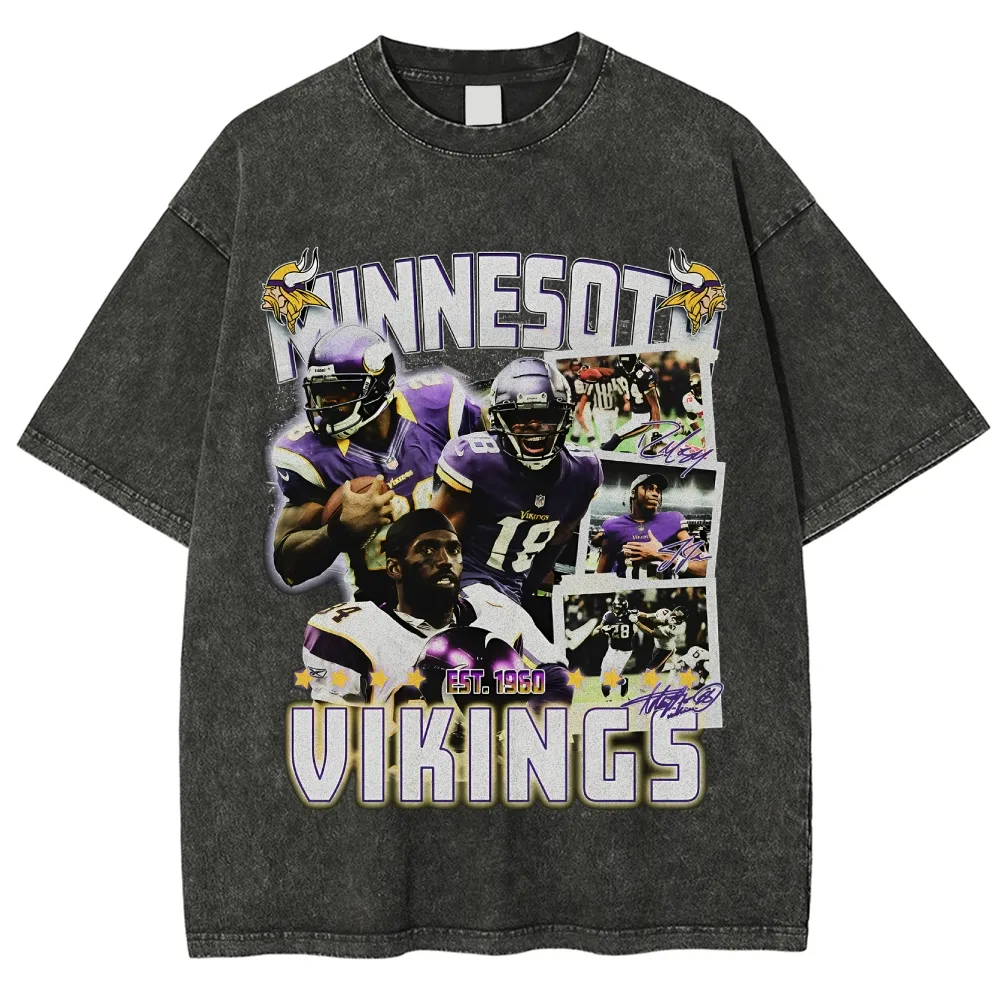 T-Shirt VIKINGS Graphic TEE Unisex-Adult Ultra Cotton Washed | TIDESENCE