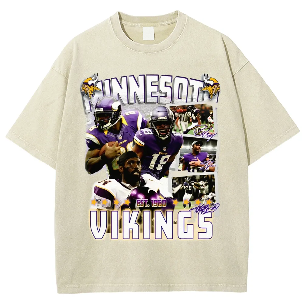 T-Shirt VIKINGS Graphic TEE Unisex-Adult Ultra Cotton Washed | TIDESENCE