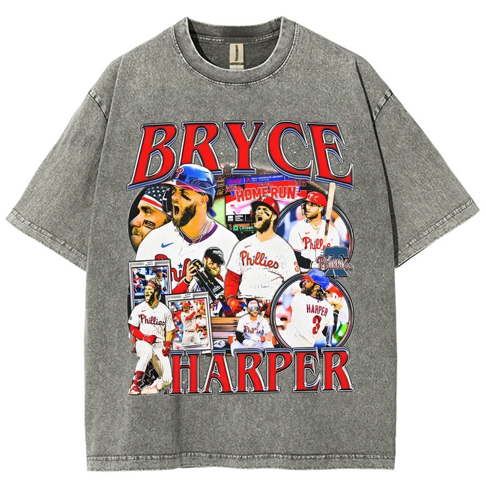 Unisex-Adult Ultra Cotton Washed T-Shirt Graphic  BRYCE HARPER 2 TEE 
