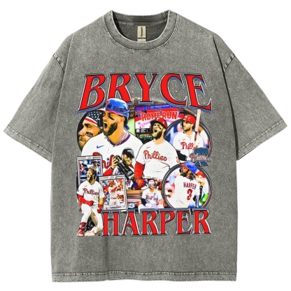 Unisex-Adult Ultra Cotton Washed T-Shirt Graphic  BRYCE HARPER 2 TEE 
