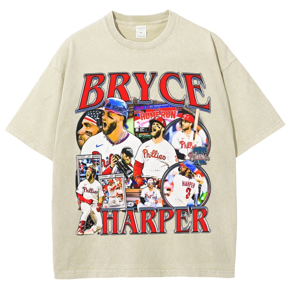 Unisex-Adult Ultra Cotton Washed T-Shirt Graphic  BRYCE HARPER 2 TEE 